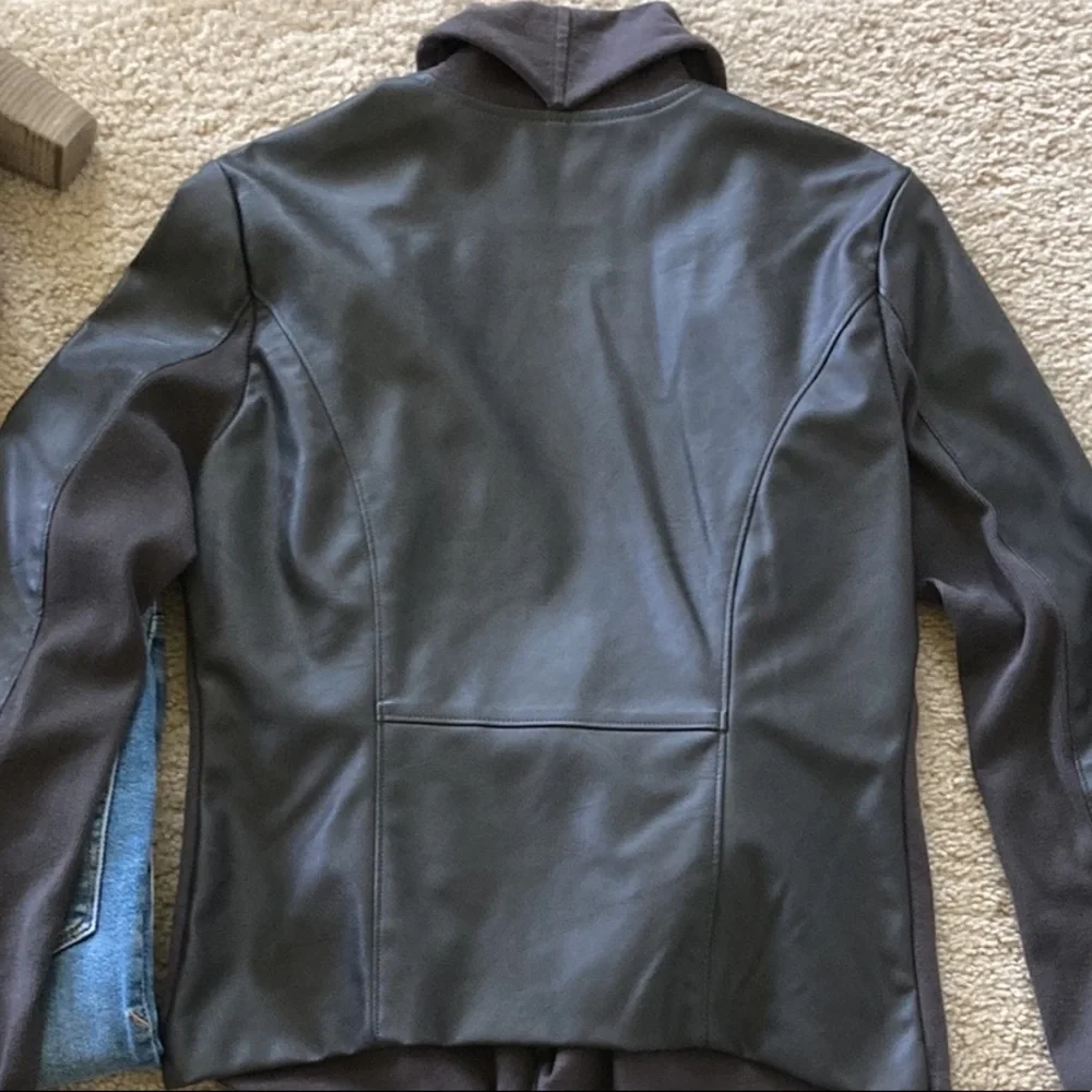 Blank NYC Mixed Media Drape Front Moto Jacket - Picture 8 of 9